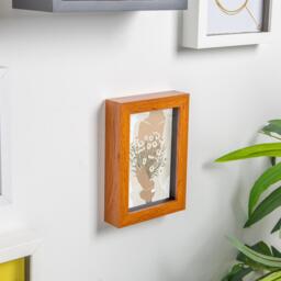 "4x6"" 3D Box Photo Frame Pack of 5 - Brown" - thumbnail 2