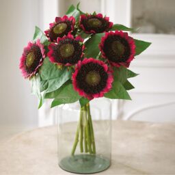 Artificial Sunflower Bouquet Arrangement - Red - thumbnail 2