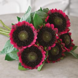 Artificial Sunflower Bouquet Arrangement - Red - thumbnail 3