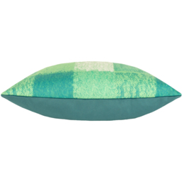 Alma Check Polyester Filled Cushion - Green - thumbnail 3