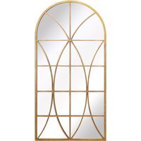 Charles Bentley Madrid Arch Garden Mirror Rust Proof Water Resistant Wall Mount - Gold