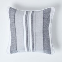Homescapes Homescapes Cotton Striped Cushion Cover Morocco - Monochrome / 45cm