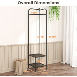 Corner Coat Rack - Black - thumbnail 3