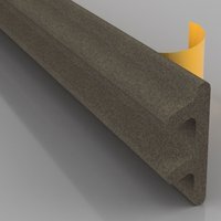 Draught Excluder 6m Brown Acoustic Silent Seal 2 In 1 Self Adhesive Stormguard - Grey - image 1