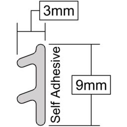 Draught Excluder 6m Brown Acoustic Silent Seal 2 In 1 Self Adhesive Stormguard - Grey - thumbnail 2