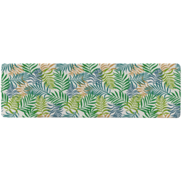 Green Tropical Palm Leaves Designer Runner Rug - Green - thumbnail 2