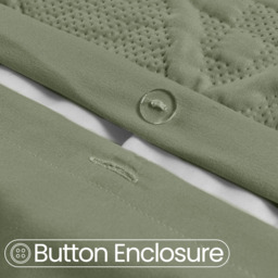 3D Embossed Chunky Knit Pattern Duvet Set - Fern Green / Superking - thumbnail 5