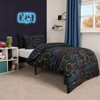 Gaming Duvet Cover Bedding Set - Black / Double - image 1