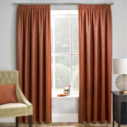 Matrix Orange Tape-Top Thermal Noise Reducing Dim Out Curtains - Orange / 117cm / 183cm - thumbnail 2