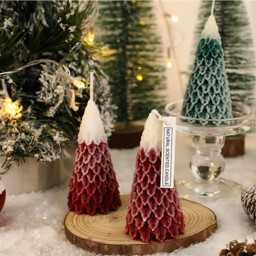 Scented Christmas Tree Candle - Red - thumbnail 4