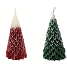 Scented Christmas Tree Candle - Red - thumbnail 2