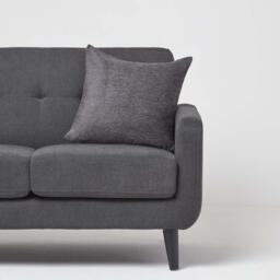 Metallic Velvet Cushion Cover - Grey - thumbnail 2