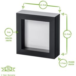 "4x4"" 3D Box Photo Frame - Brown" - thumbnail 4