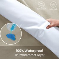 Premium Quality Waterproof Fitted Sheet  - Beige / Double - thumbnail 1