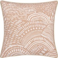 Nola Abstract Piped Cushion - Oat / 80 Polyester 20 Feather - image 1