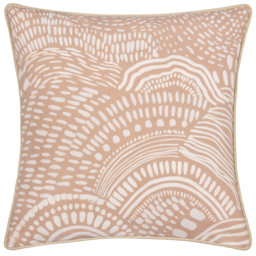 Nola Abstract Piped Cushion - Oat / 80 Polyester 20 Feather - thumbnail 2
