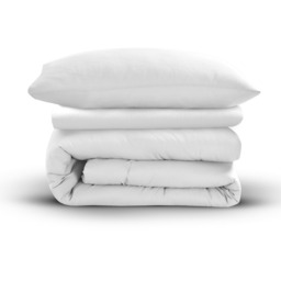 Soft Touch Plain Microfibre Duvet Cover and Pillowcase Set - White / King - thumbnail 2