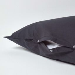200 Thread Count Egyptian Cotton V Shape Pillowcase - Black - thumbnail 3