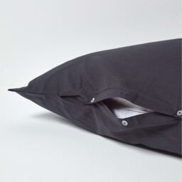 200 Thread Count Egyptian Cotton V Shape Pillowcase - Black - thumbnail 5