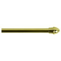 Extendable Metal Curtain Cafe Rods - Brass / 135cm
