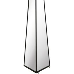 The Obelisk Black Metal Edged Mirrored Garden Ornament - Black / 30cm - thumbnail 3