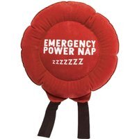 Emergency Small Inflatable Pillow Discrete Power Nap Flocked Cushion - Red - image 1