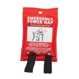 Emergency Small Inflatable Pillow Discrete Power Nap Flocked Cushion - Red - thumbnail 2