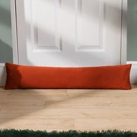 Matte Velvet Door Draught Excluder Draft Insulator - Rust