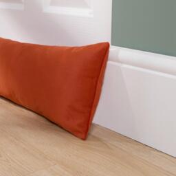 Matte Velvet Door Draught Excluder Draft Insulator - Rust - thumbnail 3