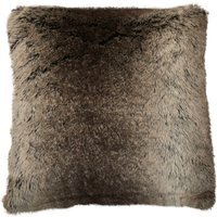 Bosie Lamina Mocha Ombre Square Fur Cushion - Brown