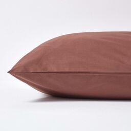 200 Thread Count Egyptian Cotton Housewife Pillowcase - Chocolate / 60cm - thumbnail 3