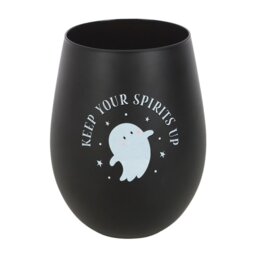 Spooky Ghost Stemless Glass Keep Your Spirits - Black - thumbnail 4
