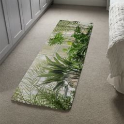 Green plants in botanical gardens Designer Runner Rug - Green - thumbnail 4