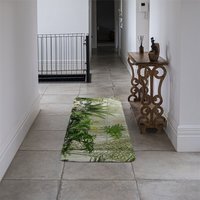 Green plants in botanical gardens Designer Runner Rug - Green - thumbnail 1
