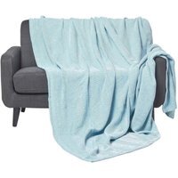 Cotton Halden Chevron Throw - Teal / 255cm