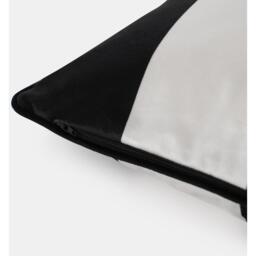 Pack of Matte Velvet Stripe Filled Cushions - White / 2 - thumbnail 3