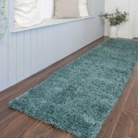 Super Soft Ocean Blue Shaggy Living Area Rug - Ocean Blue / 240 x 60cm - image 1