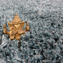 Super Soft Ocean Blue Shaggy Living Area Rug - Ocean Blue / 240 x 60cm - thumbnail 3