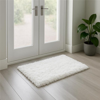 Supersoft Shaggy High Pile 40x60cm Mat - White