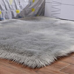 Luxury Soft Rectangle Shaggy Rug - Grey / 90cm / 5.5CM - thumbnail 3