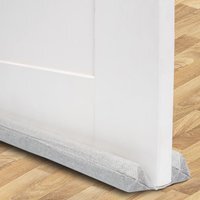 Tanness Door Draft Excluder Double Sided 70-90cm for Doors and Windows - Light Grey
