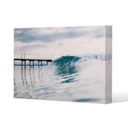 Ocean ideal wave in ocean. Breaking blue waves Canvas Print - Blue / 31cm / 46cm - thumbnail 2