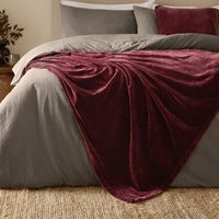 Heavy Chenille Velvet Throw - Beetroot / 200cm - image 1