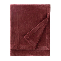 Heavy Chenille Velvet Throw - Beetroot / 200cm - thumbnail 2
