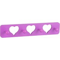 Heart Coat Hook Board - Pink