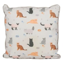 Reserved For The Cat Reversible Cushion - Black - thumbnail 2