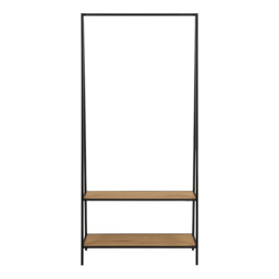 Seaford Metal Clothes Rack - Oak - thumbnail 5