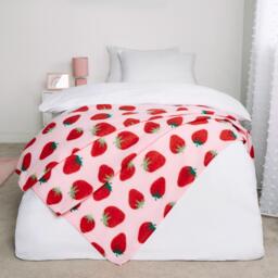 Bulk Pack Of Strawberry Blankets - Pink - thumbnail 3