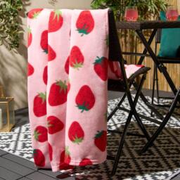 Bulk Pack Of Strawberry Blankets - Pink - thumbnail 2