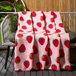 Bulk Pack Of Strawberry Blankets - Pink - thumbnail 5